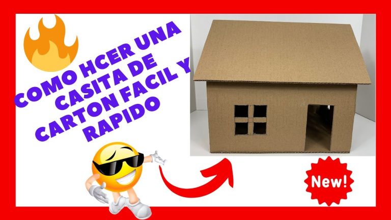 Como hacer una casa de carton facil y rapido
