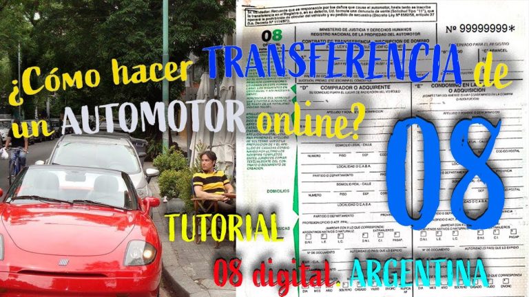 Para hacer la transferencia de un auto que necesito