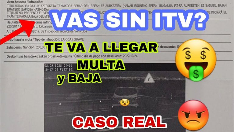 Multa por ir sin seguro y sin itv